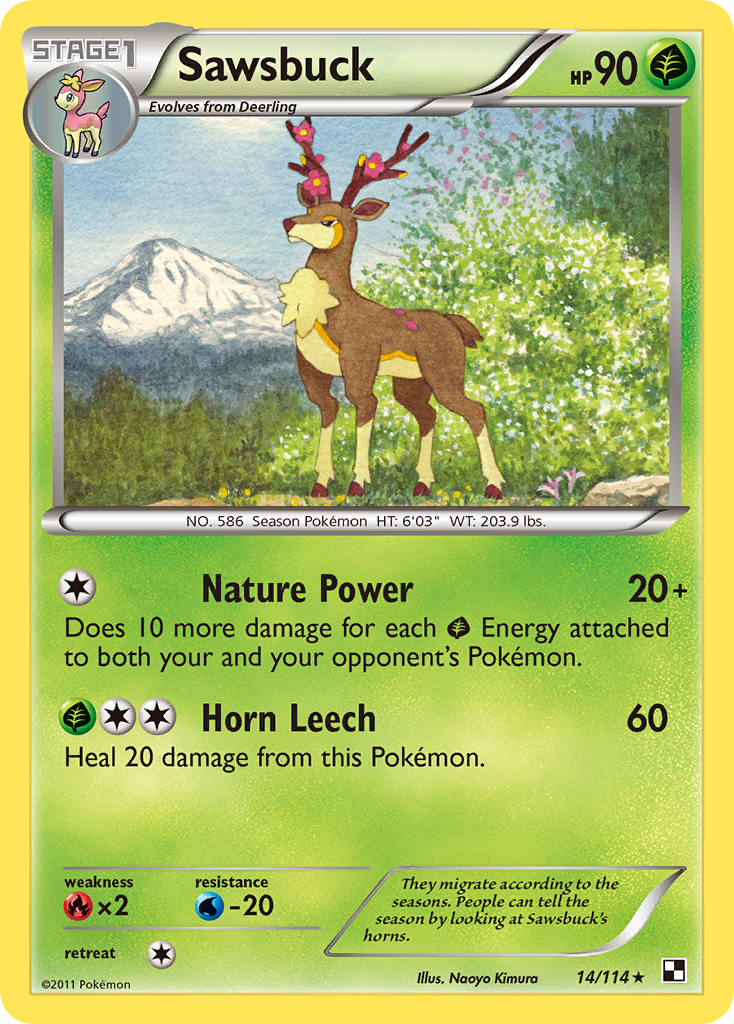Sawsbuck (14/114) [Black & White: Base Set] | GnG Games