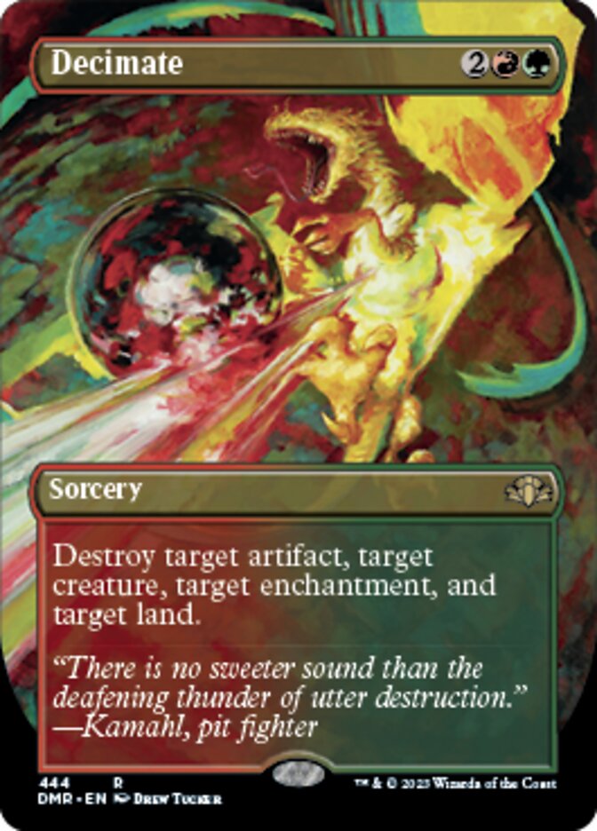 Decimate (Borderless Alternate Art) [Dominaria Remastered] | GnG Games