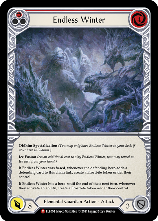 Endless Winter [ELE004] (Tales of Aria)  1st Edition Rainbow Foil | GnG Games