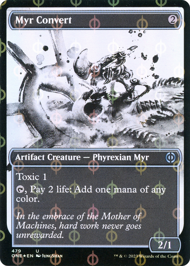 Myr Convert (Showcase Ichor Step-and-Compleat Foil) [Phyrexia: All Will Be One] | GnG Games