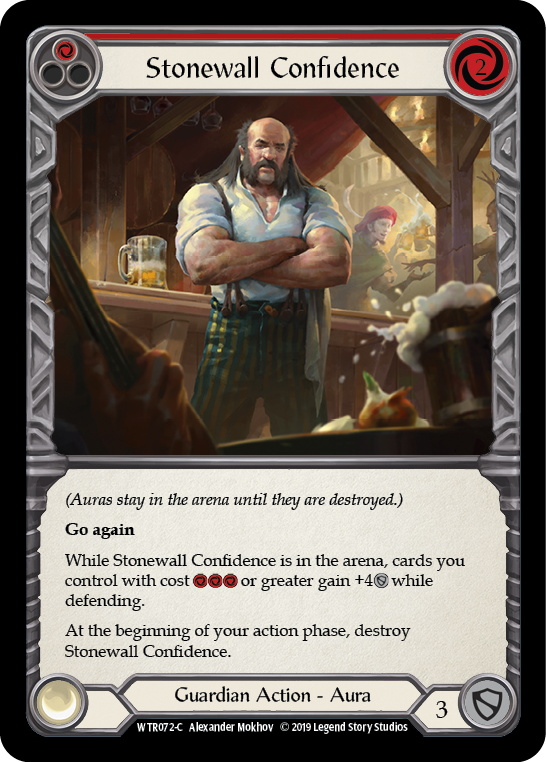 Stonewall Confidence (Red) [WTR072-C] Alpha Print Rainbow Foil | GnG Games