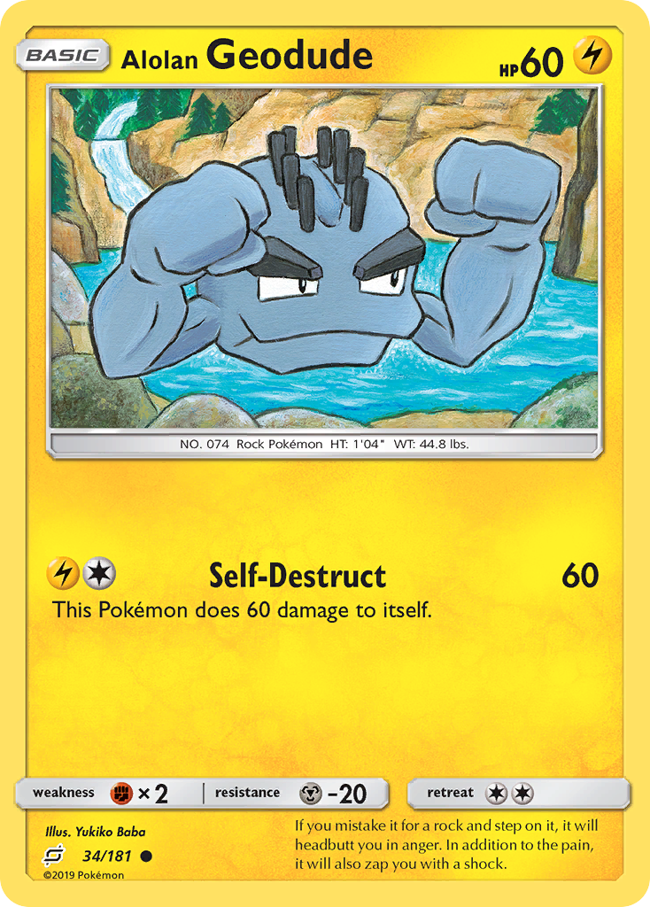 Alolan Geodude (34/181) [Sun & Moon: Team Up] | GnG Games