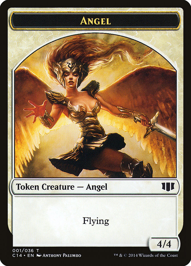 Angel // Cat Double-sided Token [Commander 2014 Tokens] | GnG Games