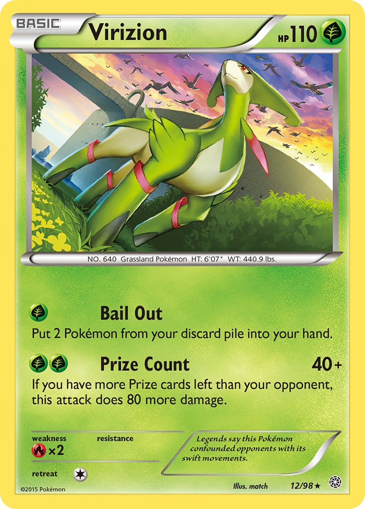 Virizion (12/98) (Theme Deck Exclusive) [XY: Ancient Origins] | GnG Games