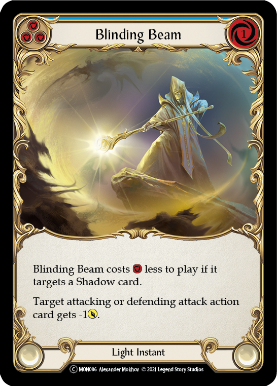 Blinding Beam (Blue) (Rainbow Foil) [U-MON086-RF] Unlimited Edition Rainbow Foil | GnG Games