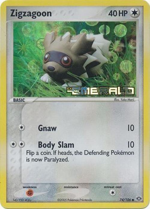 Zigzagoon (74/106) (Stamped) [EX: Emerald] | GnG Games