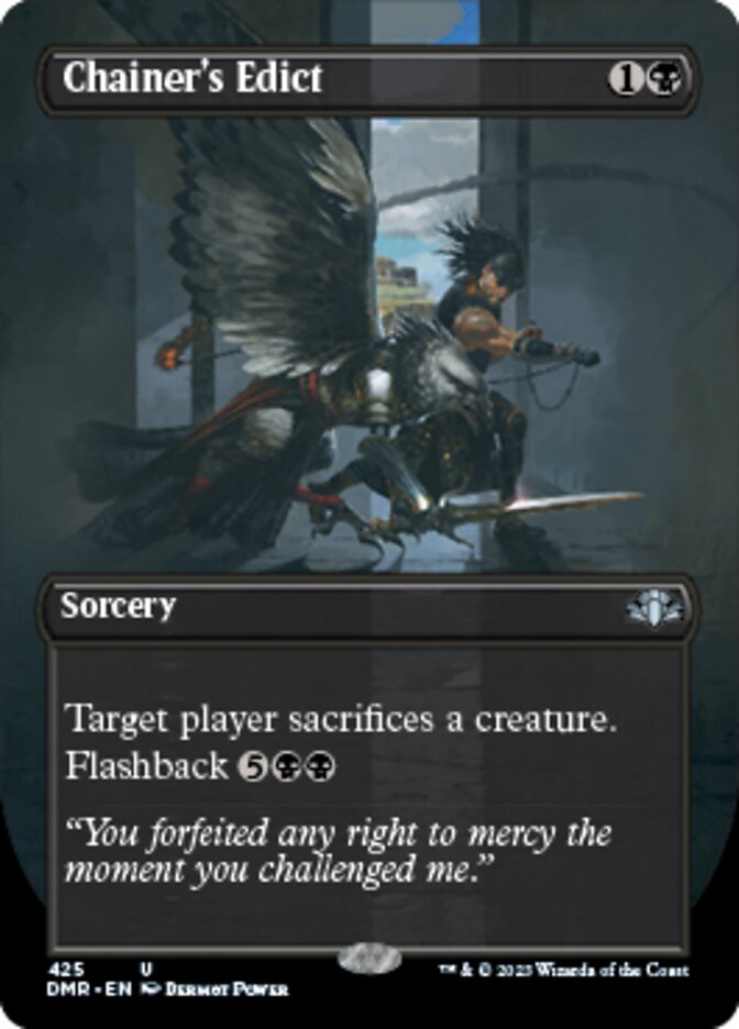 Chainer's Edict (Borderless Alternate Art) [Dominaria Remastered] | GnG Games