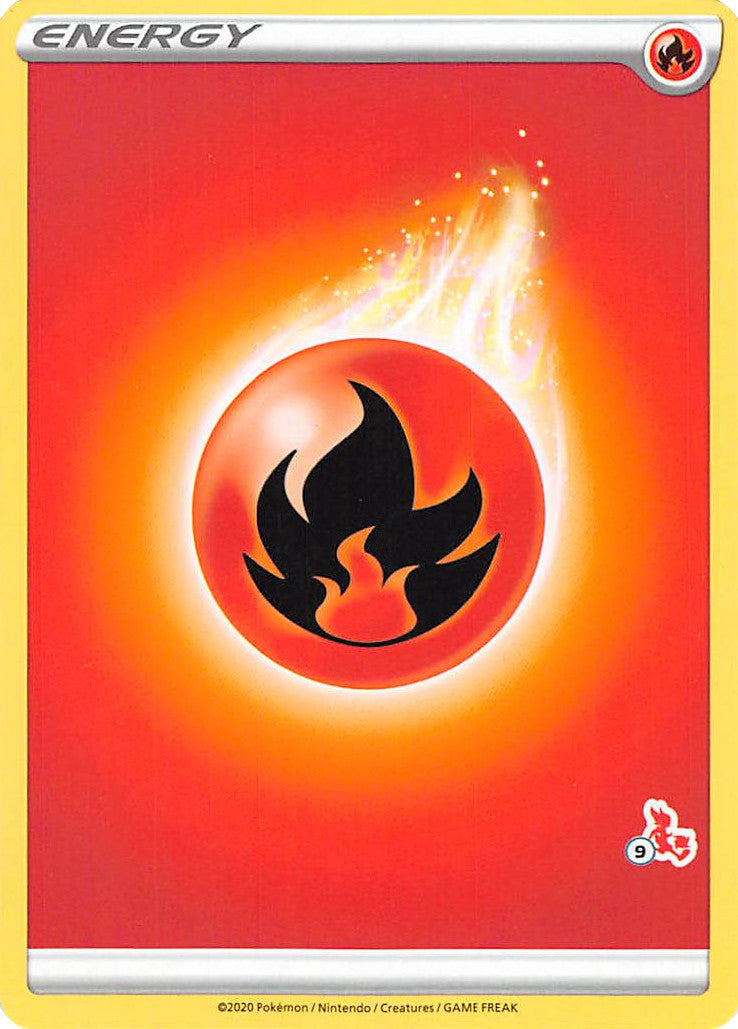 Fire Energy (Cinderace Stamp #9) [Battle Academy 2022] | GnG Games