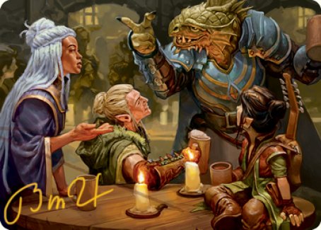 You Meet in a Tavern Art Card (Gold-Stamped Signature) [Dungeons & Dragons: Adventures in the Forgotten Realms Art Series] | GnG Games