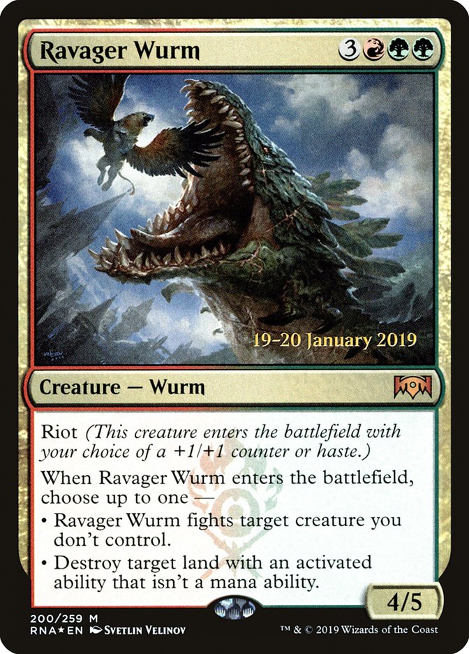 Ravager Wurm [Ravnica Allegiance Prerelease Promos] | GnG Games