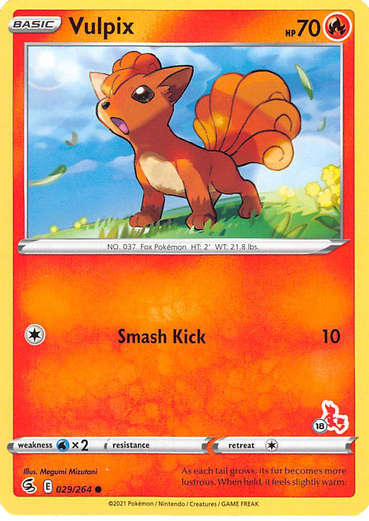 Vulpix (029/264) (Cinderace Stamp #18) [Battle Academy 2022] | GnG Games