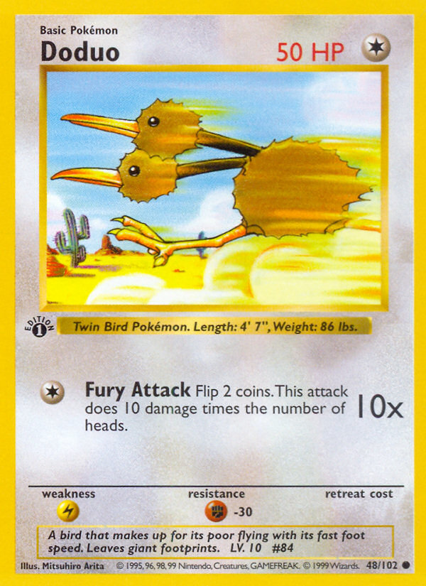 Doduo (48/102) (Shadowless) [Base Set 1st Edition] | GnG Games