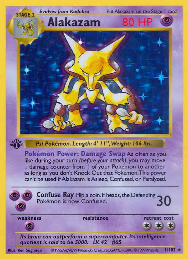 Alakazam (1/102) (Shadowless) [Base Set 1st Edition] | GnG Games