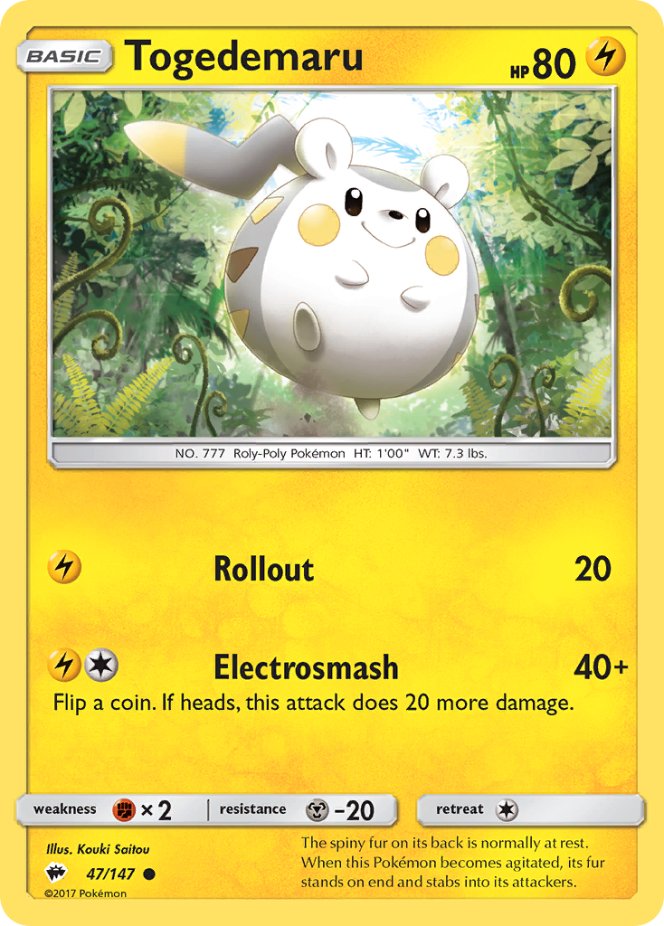 Togedemaru (47/147) [Sun & Moon: Burning Shadows] | GnG Games