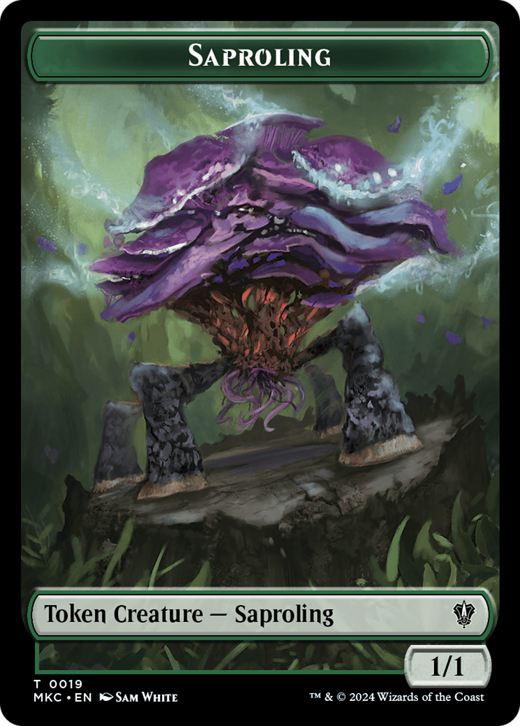 Saproling // Morph Double-Sided Token [Murders at Karlov Manor Commander Tokens] | GnG Games