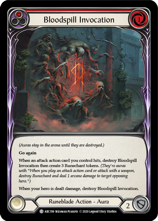 Bloodspill Invocation (Red) [ARC106] Unlimited Edition Rainbow Foil | GnG Games