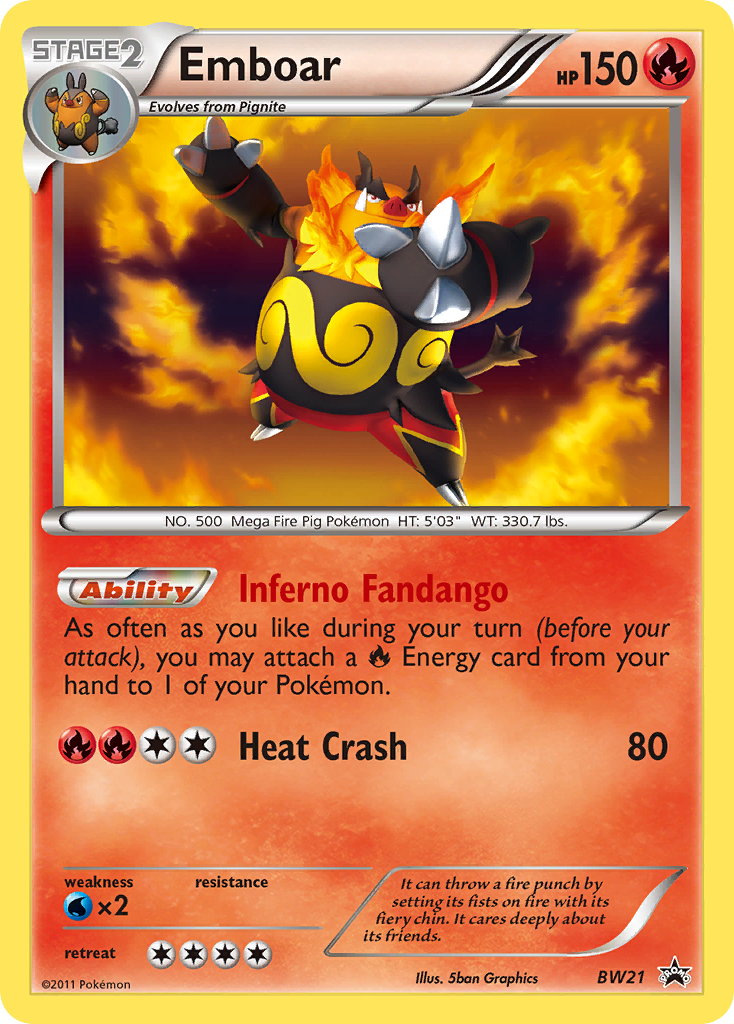 Emboar (BW21) [Black & White: Black Star Promos] | GnG Games