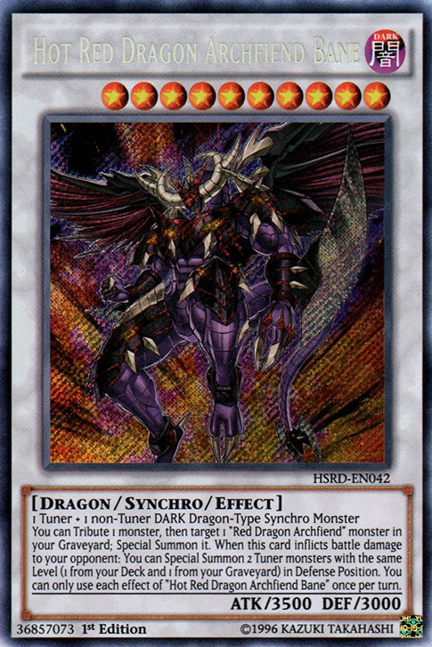 Hot Red Dragon Archfiend Bane [HSRD-EN042] Secret Rare | GnG Games
