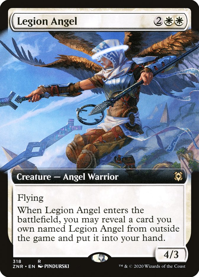 Legion Angel (Extended Art) [Zendikar Rising] | GnG Games