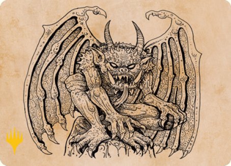 Cloister Gargoyle (Showcase) Art Card (Gold-Stamped Signature) [Dungeons & Dragons: Adventures in the Forgotten Realms Art Series] | GnG Games