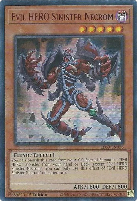 Evil HERO Sinister Necrom (Red) [LDS3-EN026] Ultra Rare | GnG Games