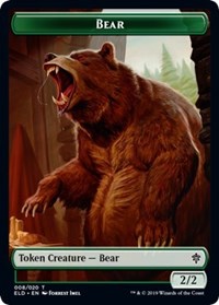 Bear // Food (17) Double-sided Token [Throne of Eldraine Tokens] | GnG Games