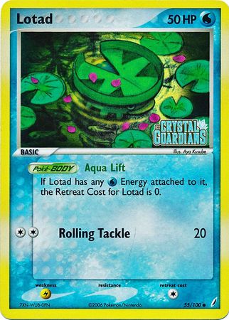 Lotad (55/100) (Stamped) [EX: Crystal Guardians] | GnG Games