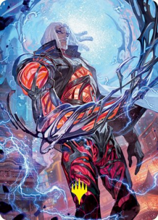 Tezzeret, Betrayer of Flesh Art Card (Gold-Stamped Signature) [Kamigawa: Neon Dynasty Art Series] | GnG Games