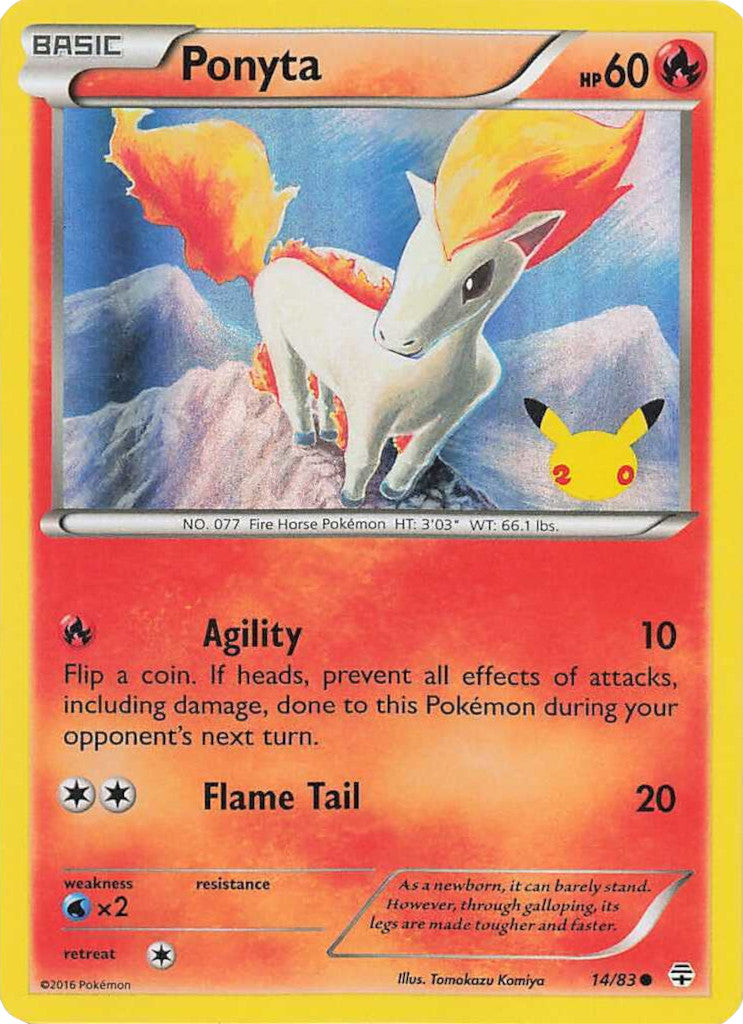 Ponyta (14/83) (20th Anniversary Stamp) [XY: Generations] | GnG Games