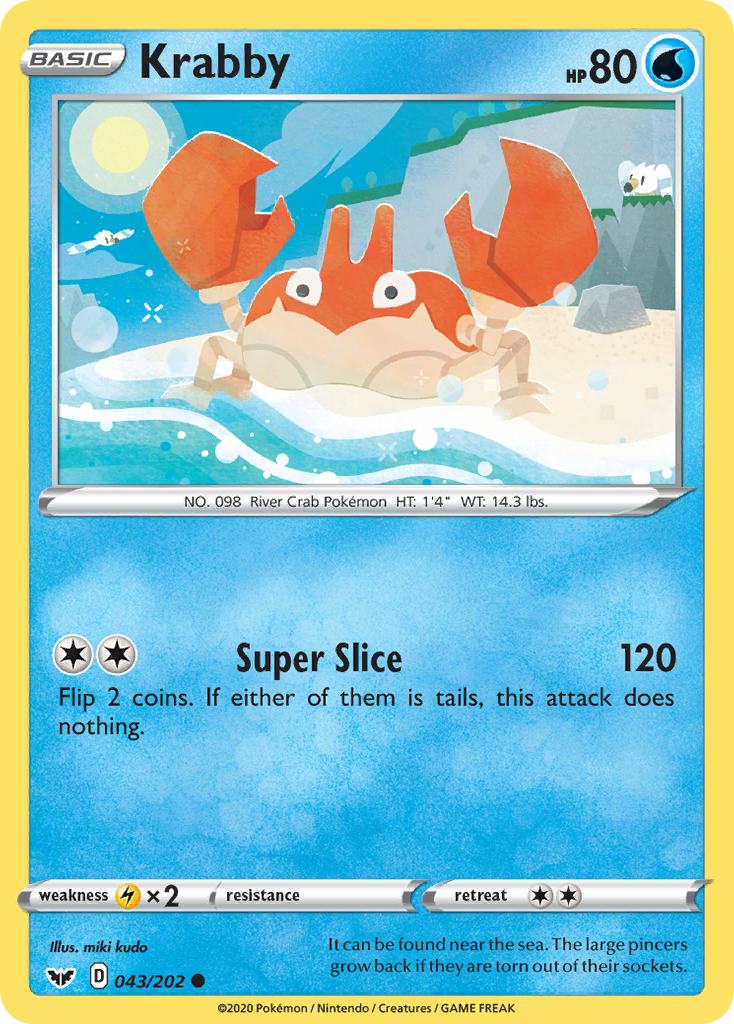 Krabby (043/202) [Sword & Shield: Base Set] | GnG Games