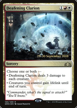 Deafening Clarion [Guilds of Ravnica Promos] | GnG Games