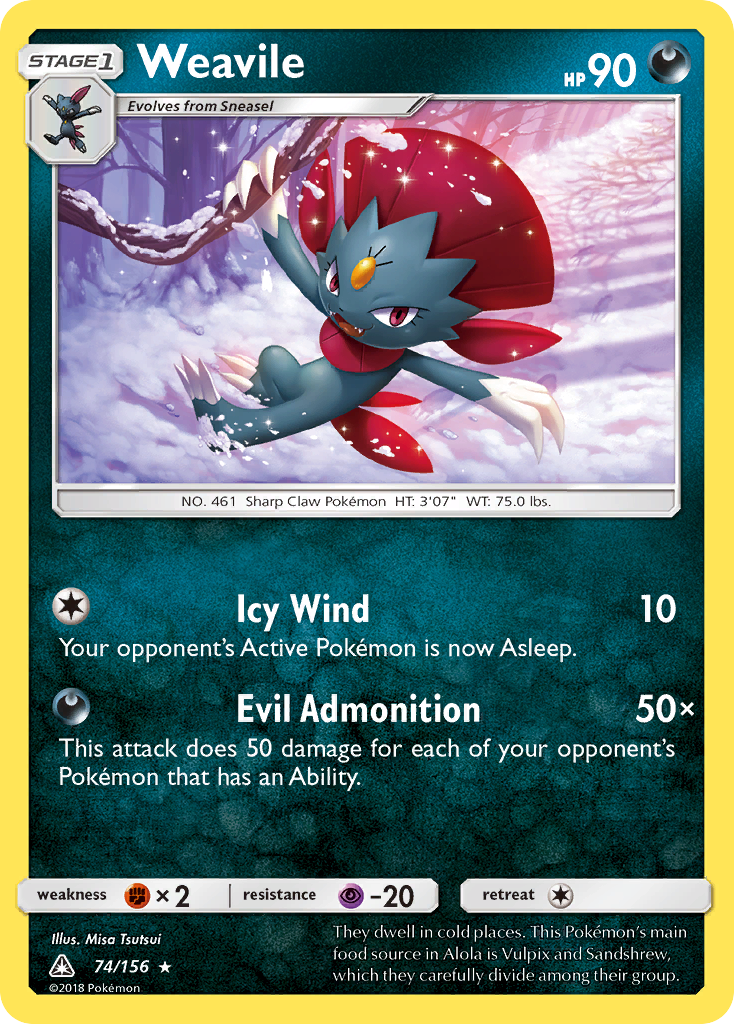 Weavile (74/156) [Sun & Moon: Ultra Prism] | GnG Games