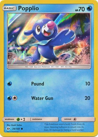 Popplio (39/149) (Water Web Holo) [Sun & Moon: Base Set] | GnG Games