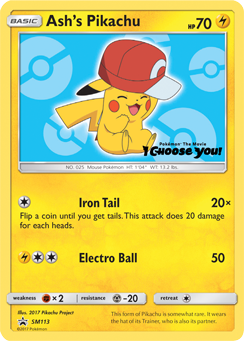 Ash's Pikachu (SM113) [Sun & Moon: Black Star Promos] | GnG Games