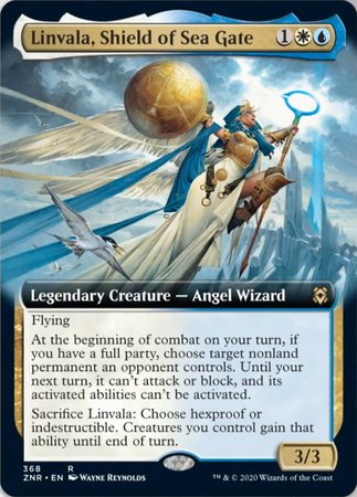 Linvala, Shield of Sea Gate (Extended Art) [Zendikar Rising] | GnG Games