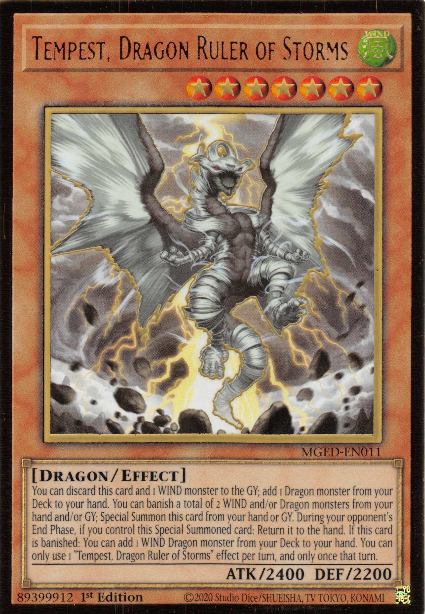 Tempest, Dragon Ruler of Storms [MGED-EN011] Gold Rare | GnG Games