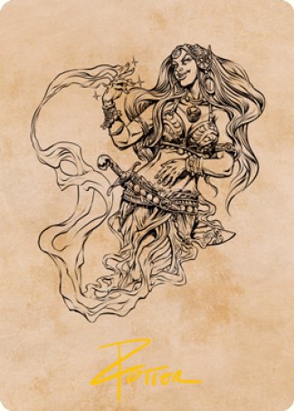 Djinni Windseer (Showcase) Art Card (Gold-Stamped Signature) [Dungeons & Dragons: Adventures in the Forgotten Realms Art Series] | GnG Games