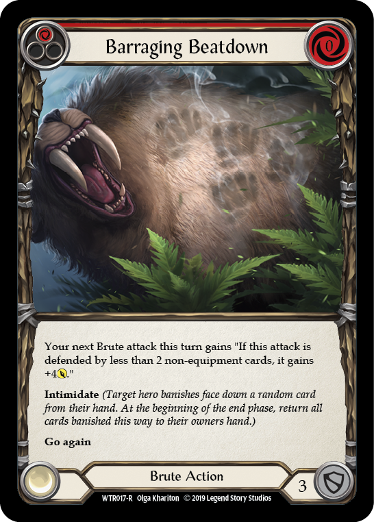 Barraging Beatdown (Red) [WTR017-R] Alpha Print Rainbow Foil | GnG Games