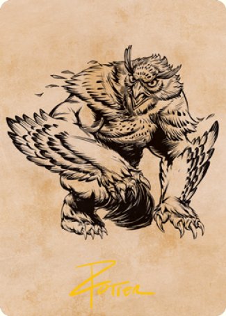 Owlbear (Showcase) Art Card (Gold-Stamped Signature) [Dungeons & Dragons: Adventures in the Forgotten Realms Art Series] | GnG Games