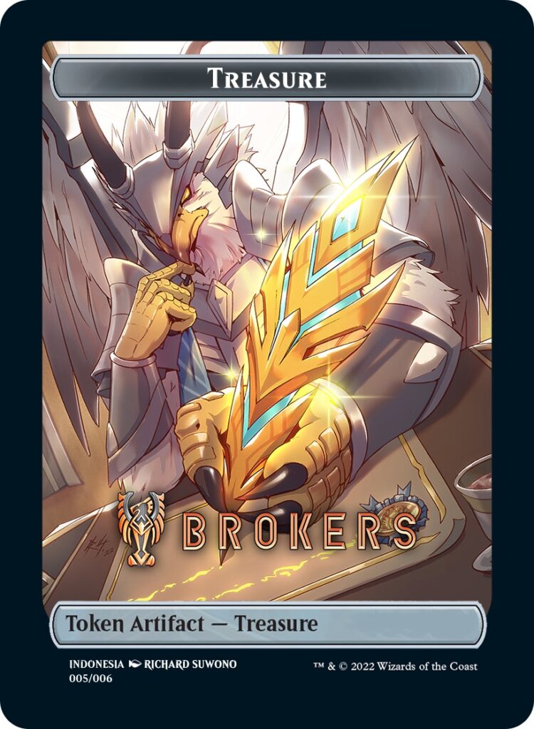 Treasure Token (Brokers) (Southeast Asia Artists) [Streets of New Capenna Tokens] | GnG Games