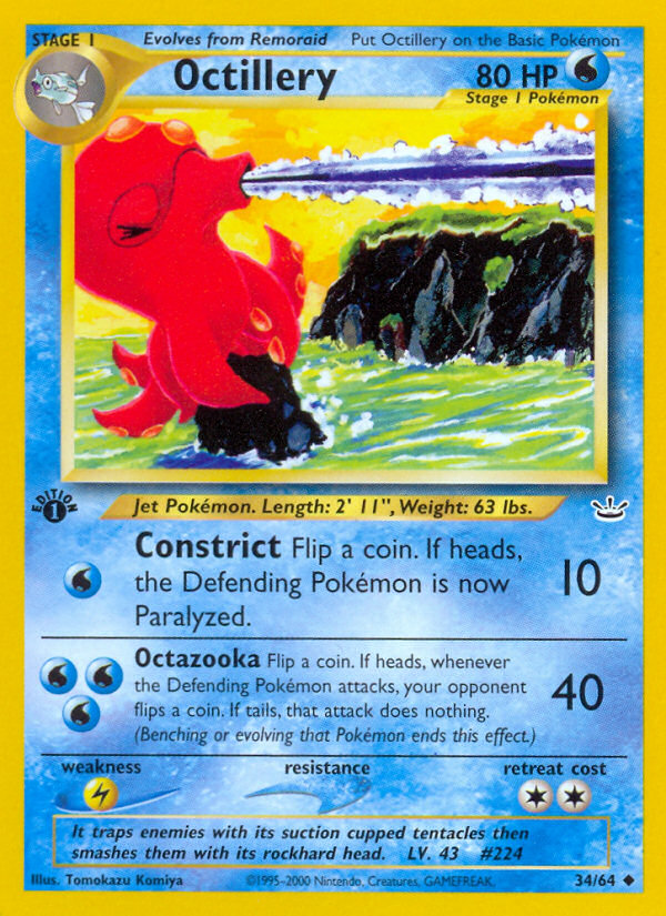 Octillery (34/64) [Neo Revelation 1st Edition] | GnG Games