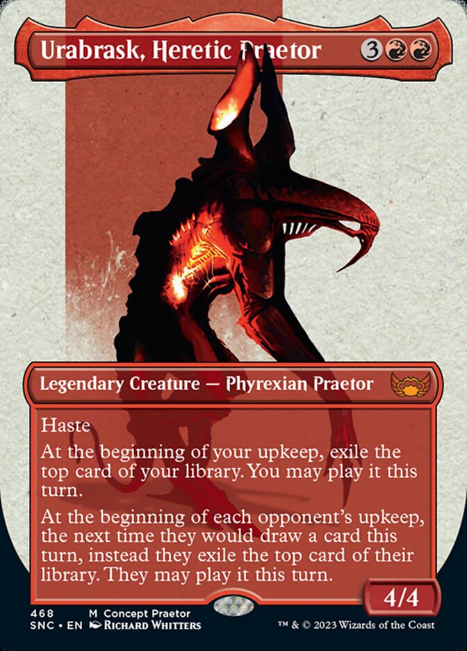 Urabrask, Heretic Praetor (Borderless Concept Praetors) [Phyrexia: All Will Be One] | GnG Games