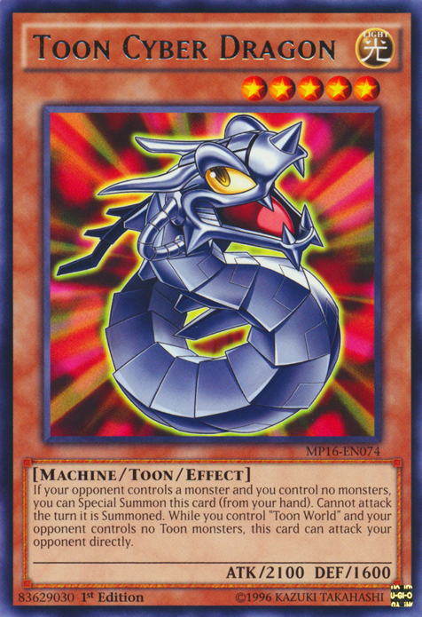 Toon Cyber Dragon [MP16-EN074] Rare | GnG Games