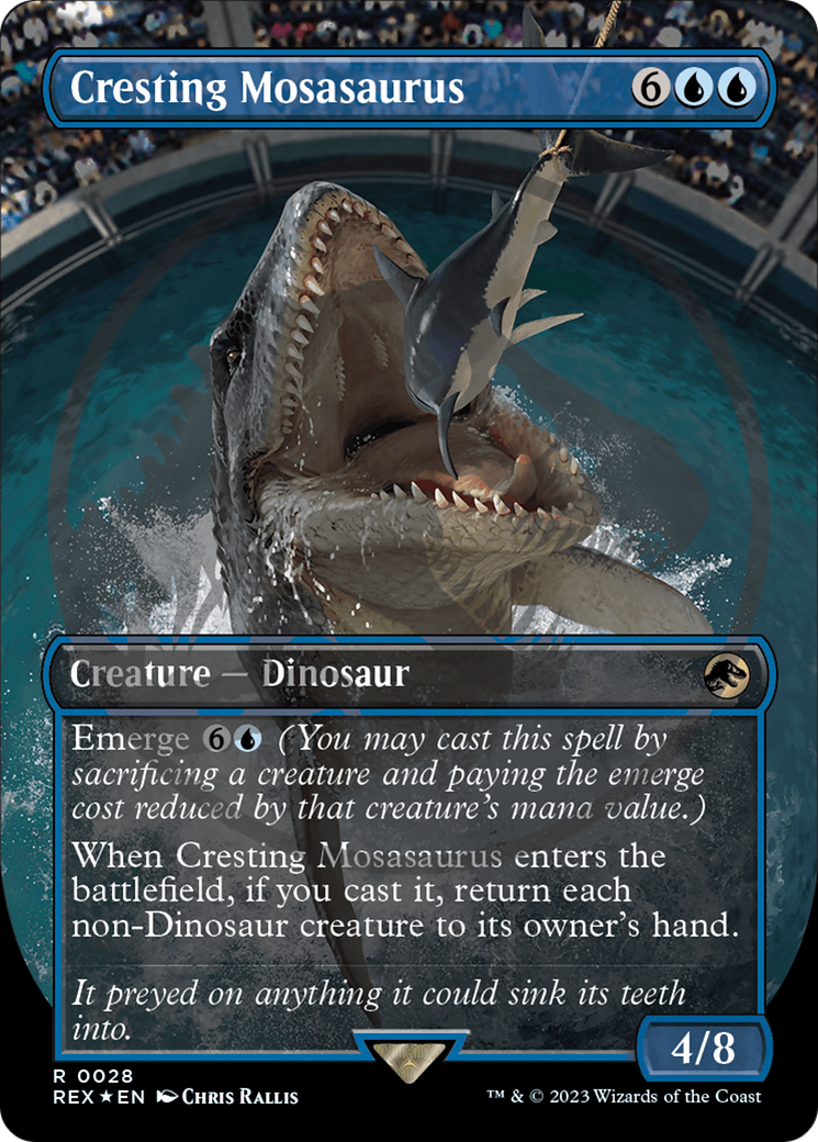 Cresting Mosasaurus Emblem (Borderless) [Jurassic World Collection Tokens] | GnG Games