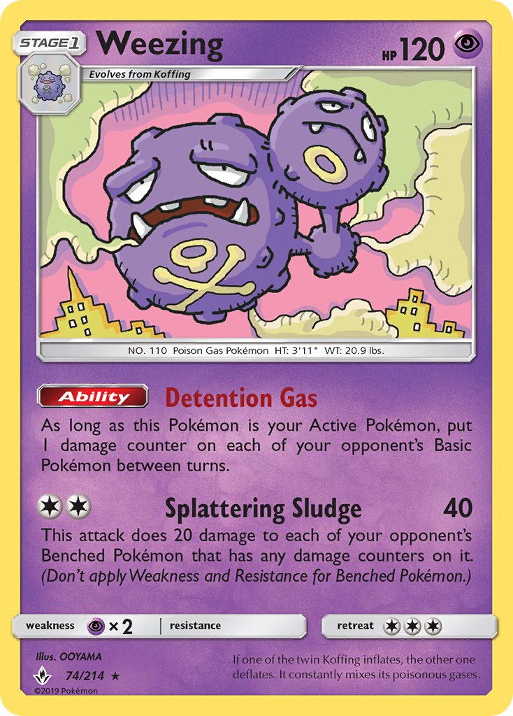 Weezing (74/214) [Sun & Moon: Unbroken Bonds] | GnG Games