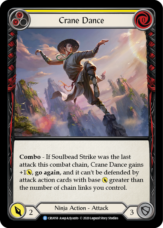 Crane Dance (Yellow) [CRU058] 1st Edition Rainbow Foil | GnG Games