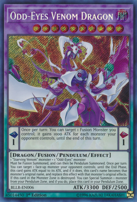 Odd-Eyes Venom Dragon [BLLR-EN006] Secret Rare | GnG Games