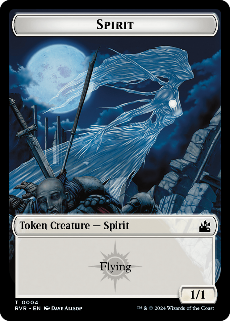 Spirit (0018) // Spirit (0004) Double-Sided Token [Ravnica Remastered Tokens] | GnG Games