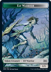 Elf Warrior // Plant Double-sided Token [Double Masters Tokens] | GnG Games