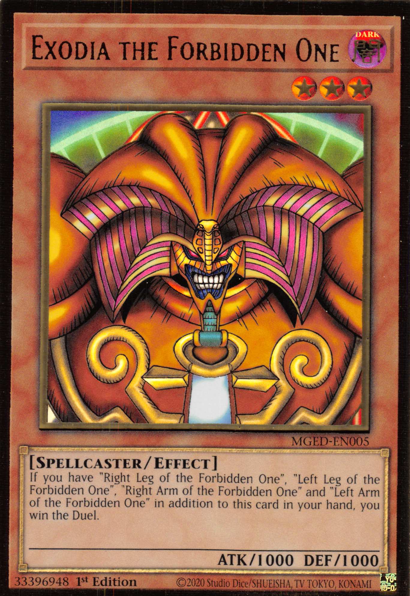 Exodia the Forbidden One [MGED-EN005] Gold Rare | GnG Games